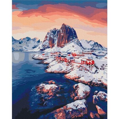 купить Картина по номерам BrushMe BS52770 40x50cm (în cutie) Răsărit în Insulele Lofoten в Кишинёве 