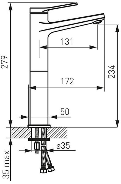 cumpără Baterie lavoar Ferro STRATOS BSC2L (lavoar inalt) în Chișinău 
