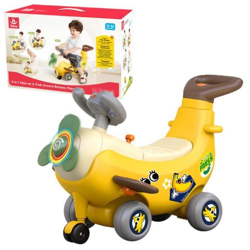 купить Толокар Hola Toys HE9983 Avion Banana 4în1 в Кишинёве 