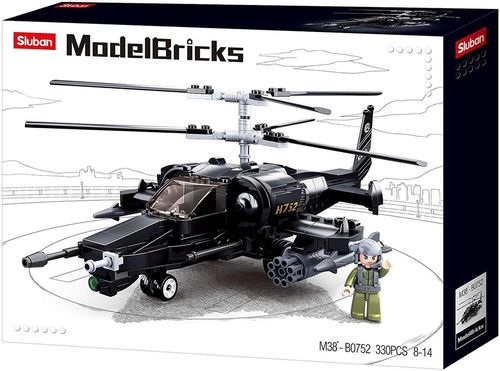 купить Конструктор Sluban B0752 Model bricks Ka-50 Black Shark в Кишинёве 