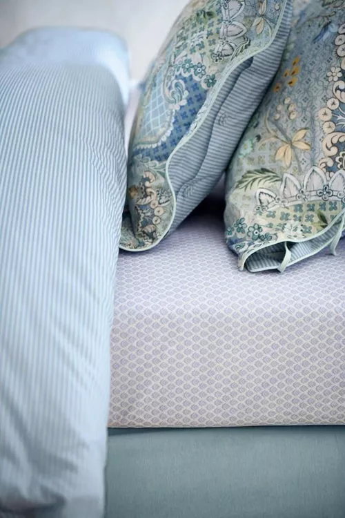 cumpără Lenjerie de pat Pip Studio 256343 Thousand Leaves Fitted Sheet 160x200 h25 Blue în Chișinău 