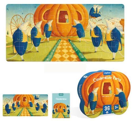 cumpără Puzzle Mideer MD3207 Puzzle cu basme ilustrate Petrecerea Cenușăresei, 36 elem. în Chișinău 