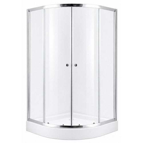 cumpără Cabină de duș MPN 28684 Cabina de dus, 1000x1000x1940mm, cada joasa, forma rotunda, sticla fumurie în Chișinău 