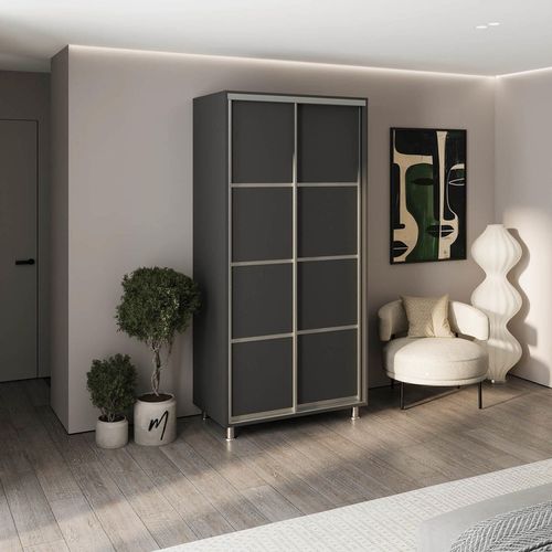 cumpără Dulap my-STYLE C10H2T06AM02-U11, 100x220, антрацит în Chișinău 