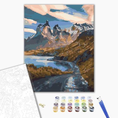 cumpără Tablou pe numere BrushMe BS41084 40x50cm (în cutie) Serpentină montană în Chișinău 