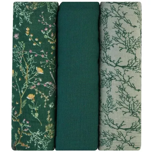 cumpără Accesoriu pentru înfășat Kikka Boo 31103010104 Pelinci de muselina Secret Garden Green, 100x100 cm, 3 buc. în Chișinău 
