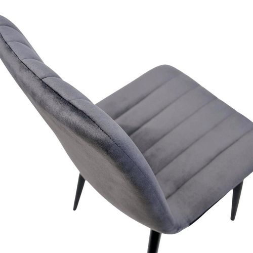 купить Стул Deco DC-90P N20 Catifea Grey+Black Legs в Кишинёве 