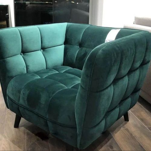 купить Кресло Signal Castello 1 Velvet (Green/Wenge) в Кишинёве 