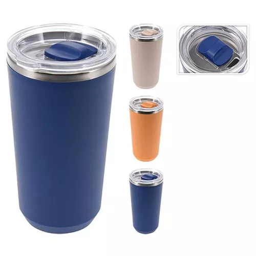 купить Термокружка Promstore 55531 Pahar pentru bauturi cu capac 420ml, metal/plastic в Кишинёве 