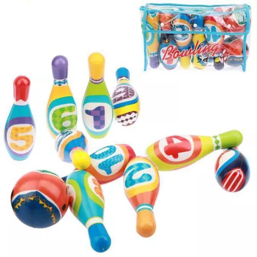 cumpără Joc activ miscellaneous 5835 Bowling SOFT, 10 pini + 2 bile 200119894 ; i=18 cm în Chișinău 