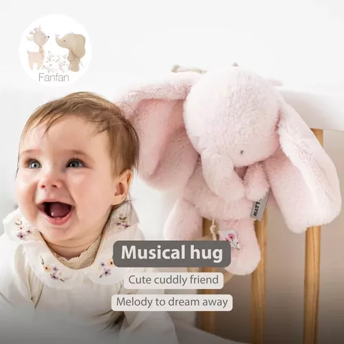 cumpără Jucărie cu pandantiv Nattou 759182 Fanfan musical plush toy elephant pink în Chișinău 