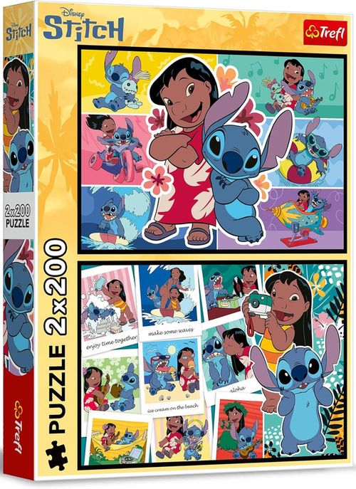 купить Головоломка Trefl 13334 Puzzles 2x200 The happy life of Stitch Disney Lilo&Stitch в Кишинёве 