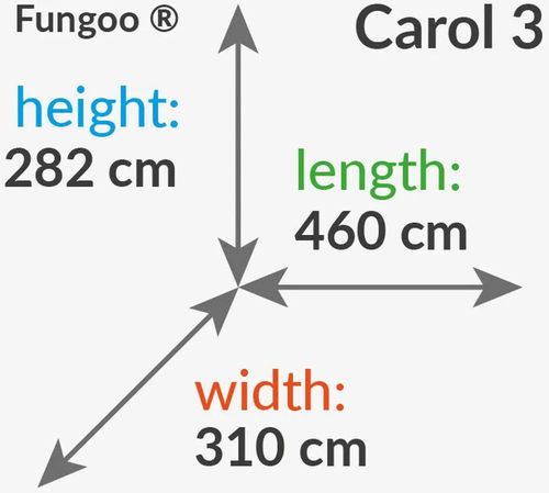 купить Детская площадка Fungoo CAROL-3 grey painted в Кишинёве 