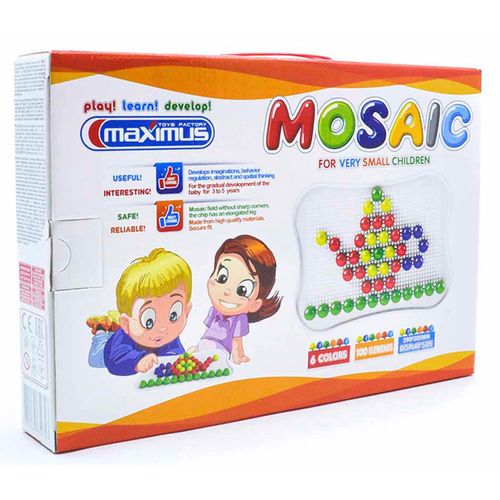 купить Игровой комплекс для детей Maximus MX5234 Set de joc Mozaică pentru micuți 100 elem. в Кишинёве 