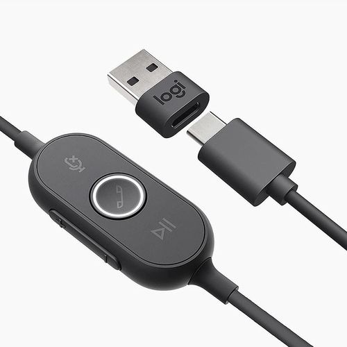 cumpără Casti cu fir cu microfon Logitech Headset Zone Wired MSFT Teams, USB-C, USB-A adapter included, Stereo On-Ear, Advanced noise-canceling mic technology 981-000870 în Chișinău 