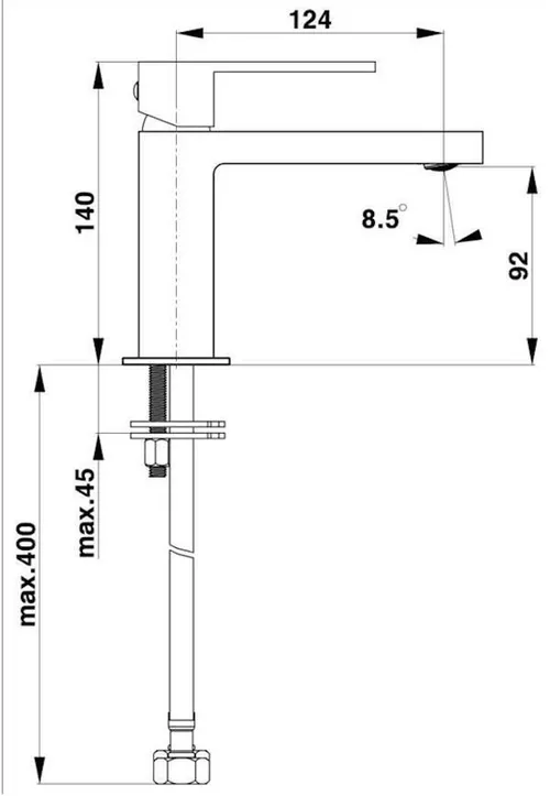 купить Смеситель для умывальника HERZ SQ Black q10B lavoar UH00057B в Кишинёве 