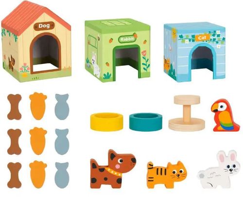 купить Игрушка Huanger (52619) Set Casute pentru animale HP060 в Кишинёве 