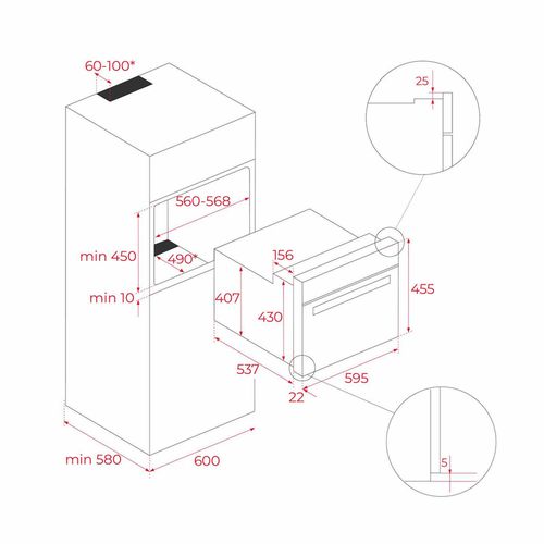 купить Встраиваемый духовой шкаф электрический Teka HLC 8440 C FBK в Кишинёве 