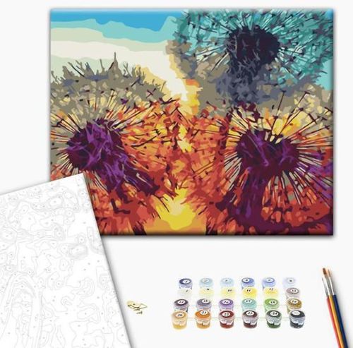 купить Картина по номерам BrushMe BS35646 40x50cm (în cutie) Păpădii la apus в Кишинёве 