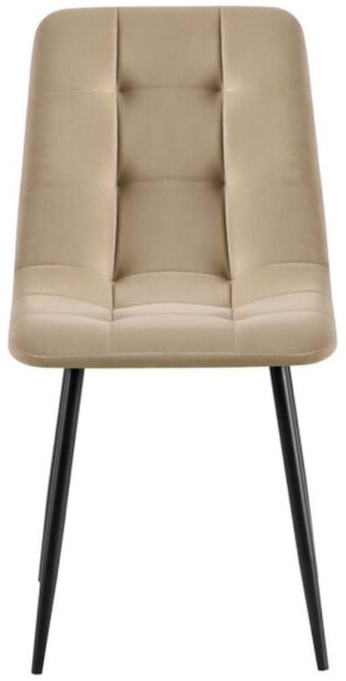 купить Стул Interdepo TED new, Beige Velvet 20A17BLK-06 в Кишинёве 