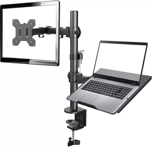 купить Аксессуар для ПК Gembird MA-DA-03, Adjustable desk mount with monitor arm and notebook tray в Кишинёве 