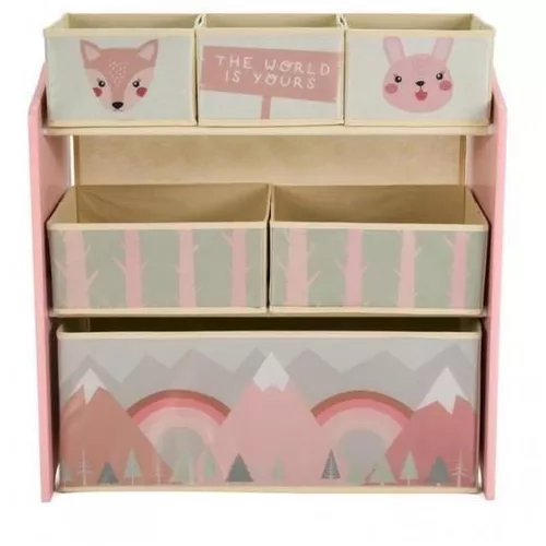 купить Короб для хранения U-Grow UGMDU06-PKF Dulap de depozitare pentru jucării Pink Forest в Кишинёве 