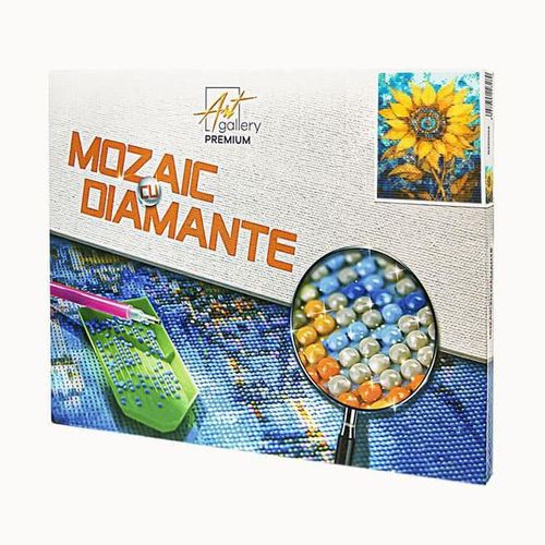 купить Картина по номерам Art Gallery GB86816 Mozaic cu diamante 30x40cm Floarea-soarelui grafica в Кишинёве 