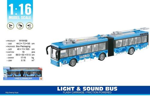 cumpără Mașină Wenyi WY915B 1:16 Troleibuz cu fricțiune în Chișinău 
