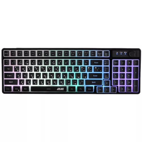 купить Игровая клавиатура 2E 2E-KG390UBK-WL KG390 RGB WL Black (Eng/Rus/Ukr) в Кишинёве 