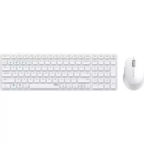 cumpără Tastatură + Mouse Rapoo 14522 9700M Wireless Multimode Set, White, QWERTZ RU în Chișinău 