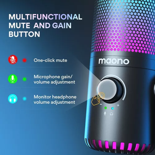 купить Микрофон для ПК Maono DM30RGB(Black) в Кишинёве 