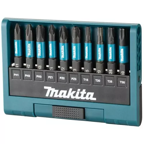 купить Набор головок, бит, насадок Makita E-12011 Set 10 biti impact black в Кишинёве 
