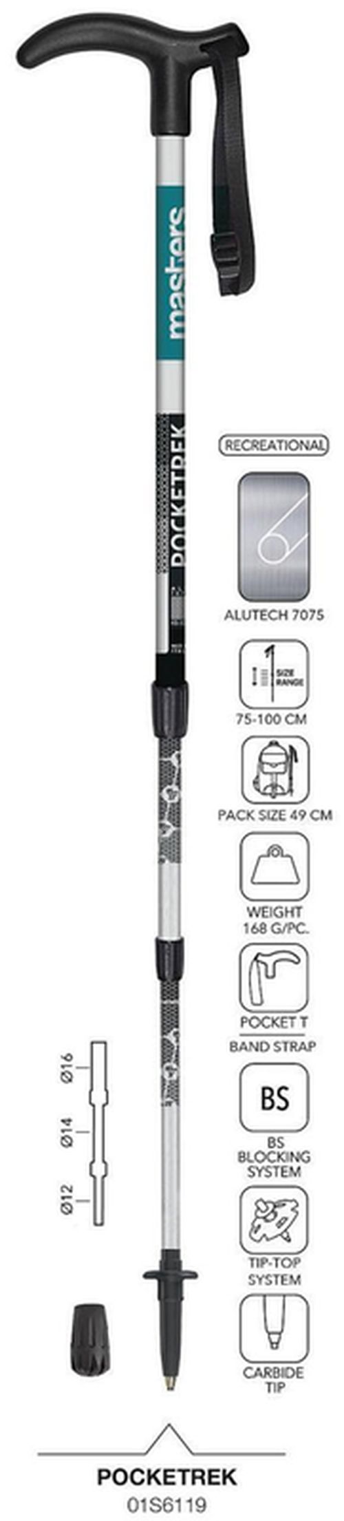 купить Треккинговые палки Masters POCKETREK (01S6119) в Кишинёве 