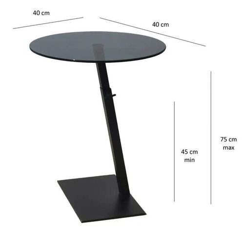 купить Журнальный столик Trendy Дымчатый, Черный 40x75x40 см в Кишинёве 