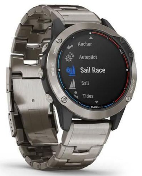 купить Смарт часы Garmin quatix 6 Sapphire Titanium (010-02158-95) в Кишинёве 