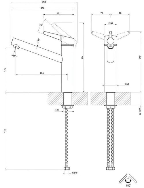 cumpără Bateria bucătărie Gessi 60532-031 Thalium Chrome în Chișinău 