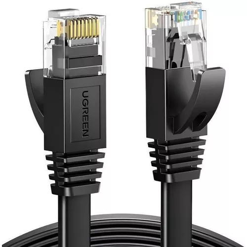 cumpără Cablu IT Ugreen 50173, Cat6 Flat Ethernet Cable, U/UTP, 1m, Black în Chișinău 