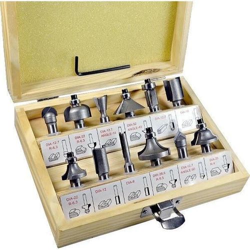 купить Набор головок, бит, насадок Stark 250016010 Набор фрез (12 шт.) в Кишинёве 