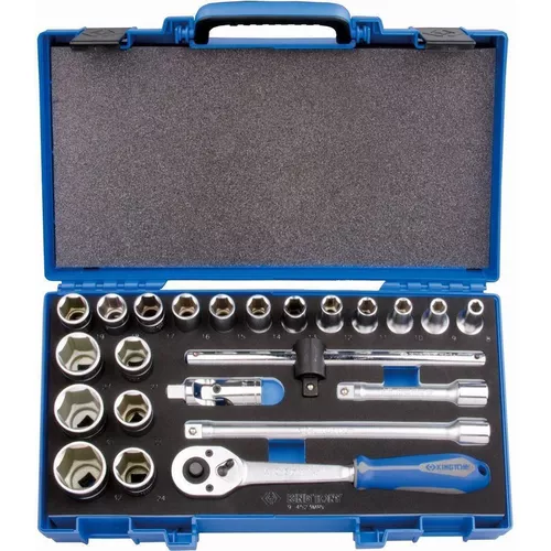 cumpără Set de unelte de mână King Tony 4523MRV01 Set de chei tubulare de 1/2", 6 puncte, 8-32 mm, accesorii, 23 buc. în Chișinău 