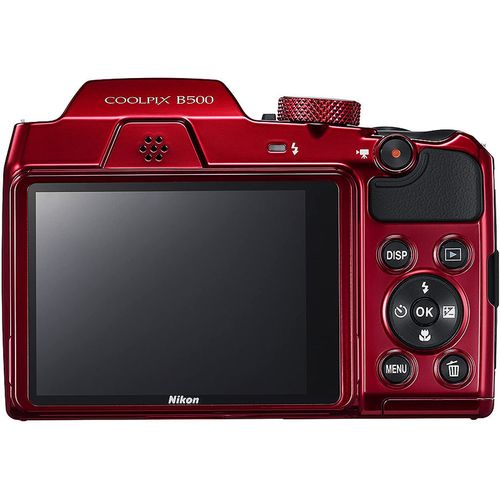 купить NIKON Coolpix B500 Red, 16.0 MP 1/2.3" BSI CMOS Sensor, NIKKOR f/3.0-6.5mm ED Lens, 22.5-900mm (35mm Equivalent), 40x Optical Zoom Lens, 80x Dynamic Zoom, 3" 921k-Dot Tilting LCD, Full HD 1080p Video Recording at 30 fps, Bluetooth (BLE), Wi-Fi, VNA953E1 в Кишинёве 