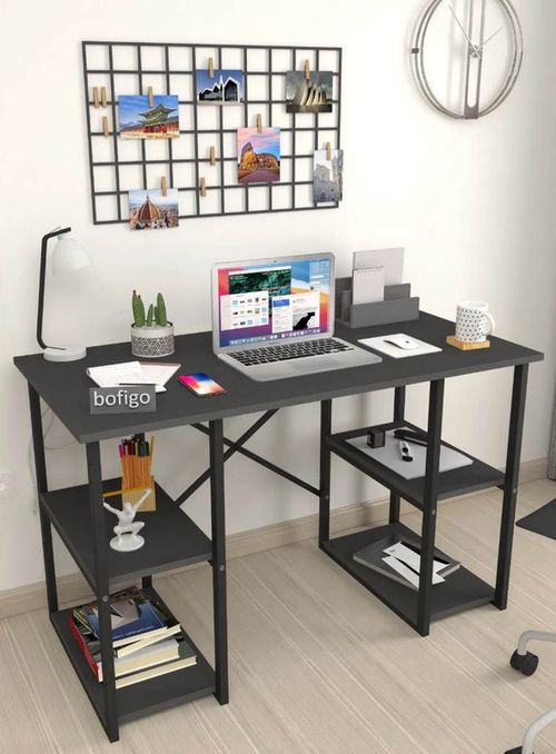 cumpără Masă de birou Nex Home 4 compartimente, metal 120x60 cm, Antracit (20-04-08) în Chișinău 