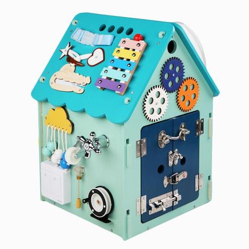 купить Развивающая доска New World BH-Blue Busyboard Casuta albastra, 220200 в Кишинёве 