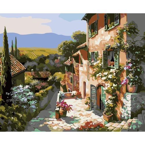 купить Картина по номерам Richi (06933) Mozaic cu diamante Străzi italiene din Provence 40x50 в Кишинёве 