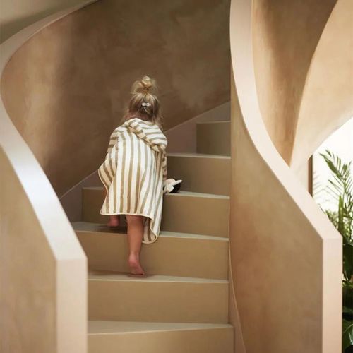 cumpără Accesoriu pentru baie Jollein 533-550-67099 Poncho pentru baie Stripe Terry Wild Rose GOTS în Chișinău 