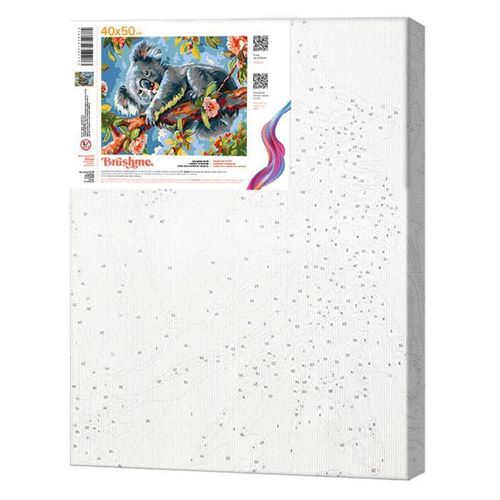 купить Картина по номерам BrushMe BS53988 Pictura pe numere 40x50cm Eco Koala in flori в Кишинёве 