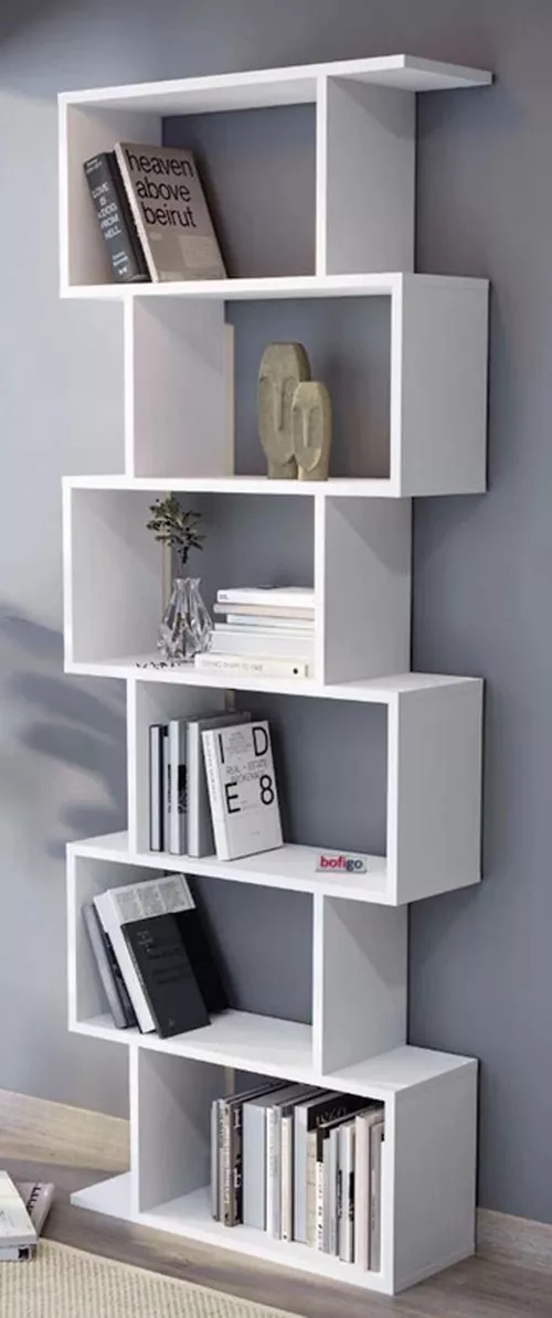 купить Офисный стеллаж Nex Home Зигзаг, 70x24x192 см, Белый (15-60-01) в Кишинёве 