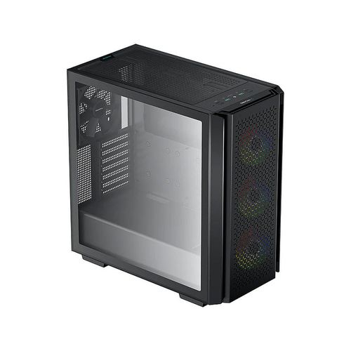 cumpără Carcasa Case Middletower Deepcool CG560 ATX Black, no PSU, Side panel Tempered Glass,  2xUSB3.0, Audio x 1/Mic x 1, Pre-Installed LED Fans: Front 3X120mm, Rear 1X140mm (carcasa/корпус) în Chișinău 