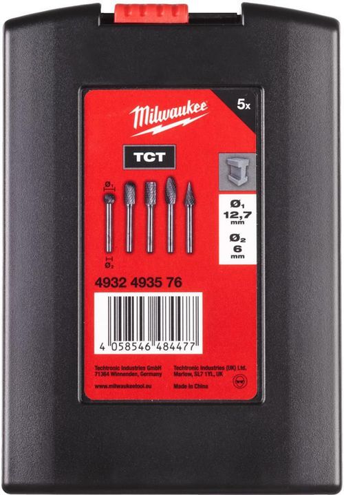 cumpără Set de tubulare, bite, duze Milwaukee 4932493576 5 buc freze carbura 6x12.7mm în Chișinău 