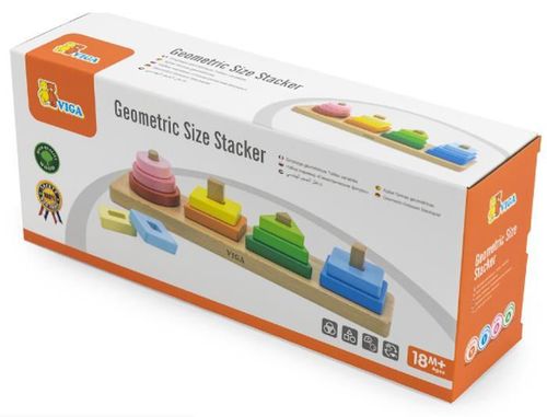 cumpără Puzzle Viga 44686 Sorter geometric din lemn Învățăm despre forme si culori în Chișinău 