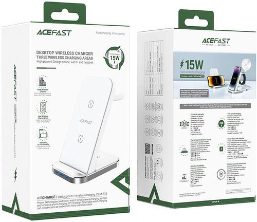 купить Зарядное устройство беспроводное Acefast E15 Desktop 3-in-1 Wireless Charging Stand в Кишинёве 